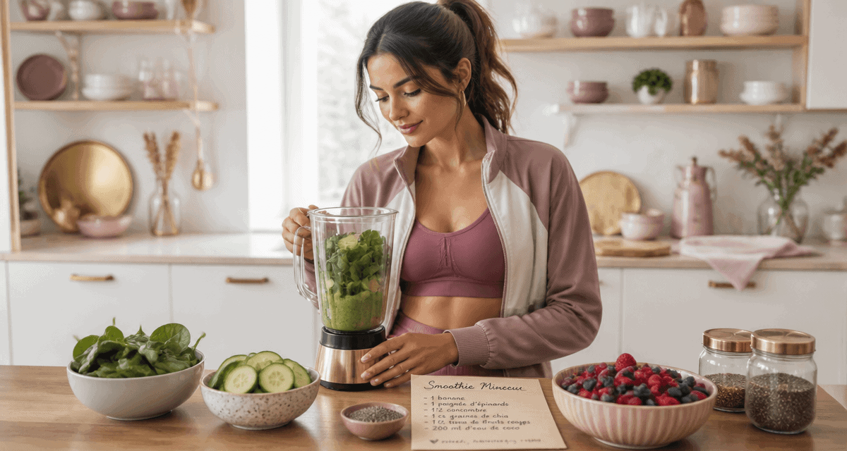 smoothie perte de poids femme blender légumes verts