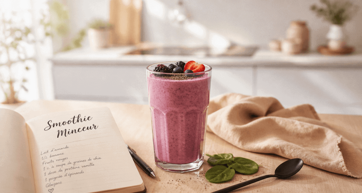 smoothie proteine pour maigrir avec baies et chia
