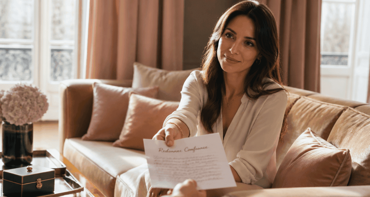 texte pour redonner confiance à quelqu un femme tend lettre manuscrite