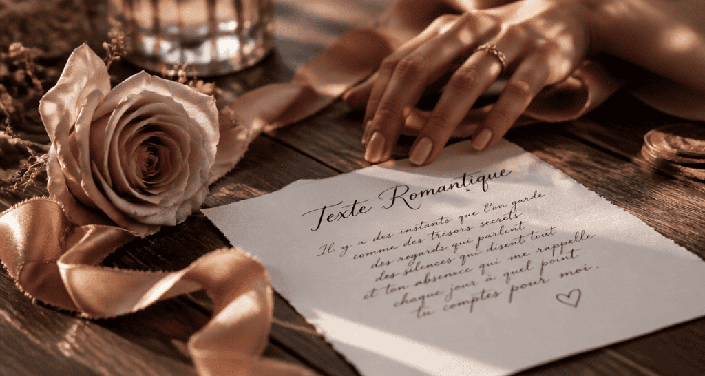 texte romantisme lettre manuscrite rose
