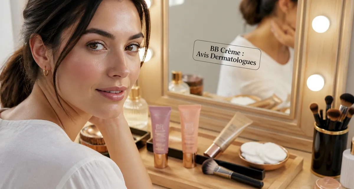 bb crème avis dermatologue femme devant miroir