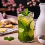 Boisson detox pour maigrir maison au concombre, citron et menthe
