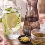 Boisson pour ventre plat : eau citron et concombre