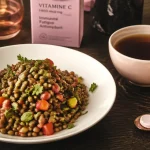 Liste d aliments riche en fer : salade lentilles, vitamine C, graines de courge