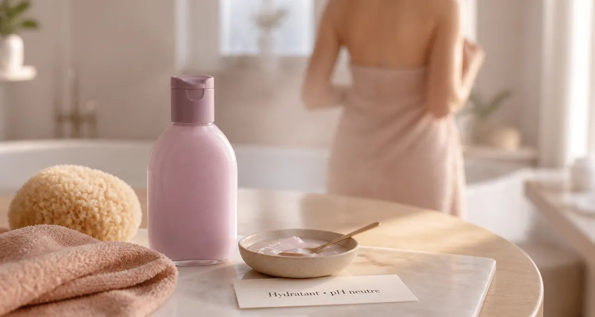 Meilleur gel douche hydratant femme, gel douche crème hydratante pH neutre