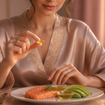 Pourquoi prendre la vitamine D le soir, femme prenant un complément