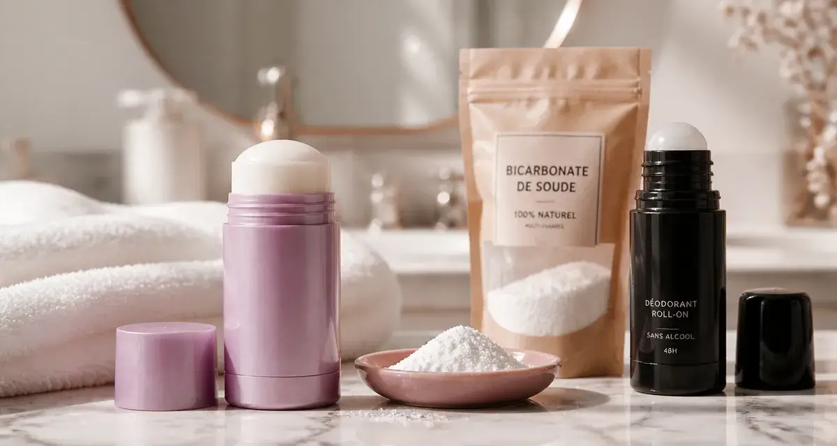 Quel déodorant pour odeur forte femme : stick déodorant et bicarbonate