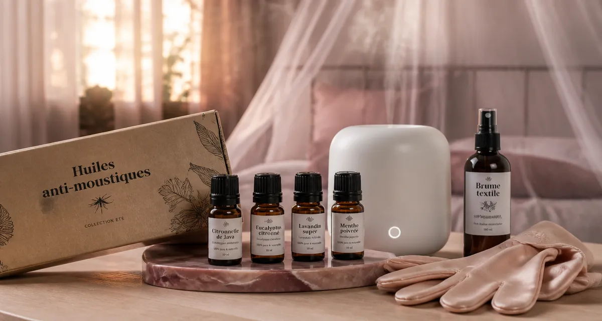 Quelle huile essentielle contre les moustiques : huiles essentielles et diffuseur en chambre