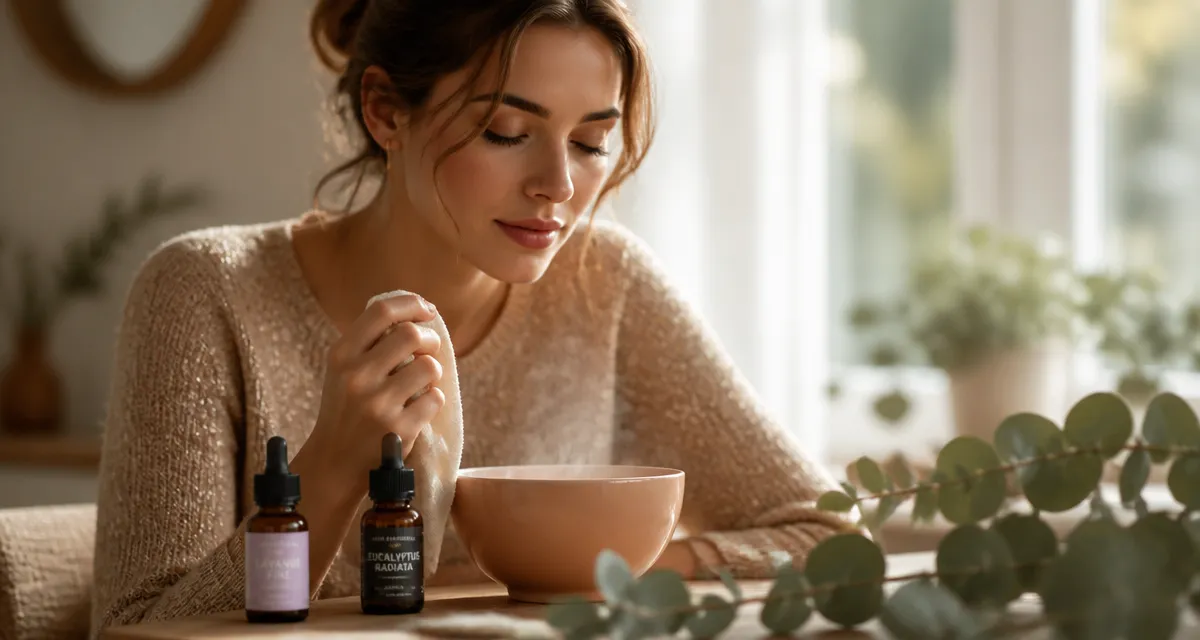 quelle huile essentielle pour déboucher le nez femme vapeur