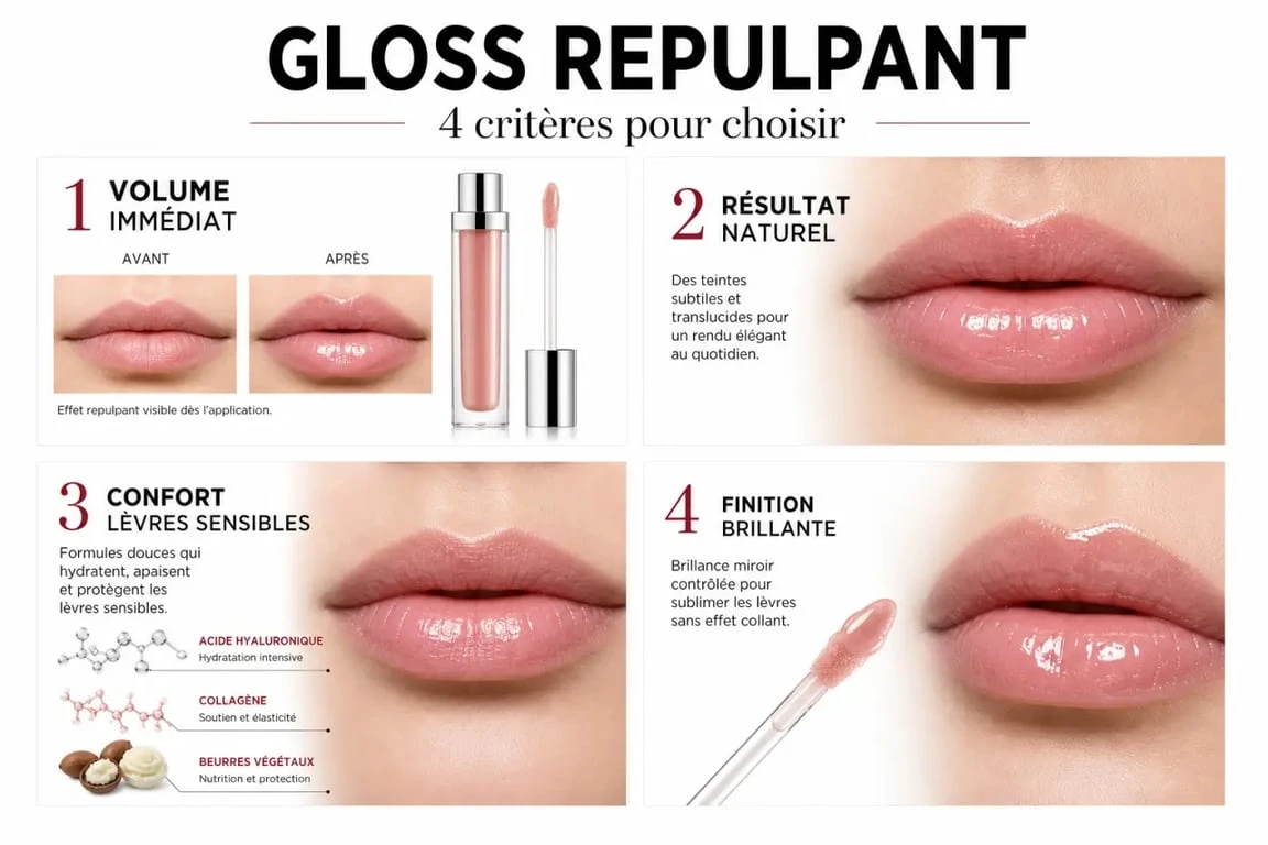 Comparatif du meilleur gloss repulpant selon l’effet, le confort et les ingrédients