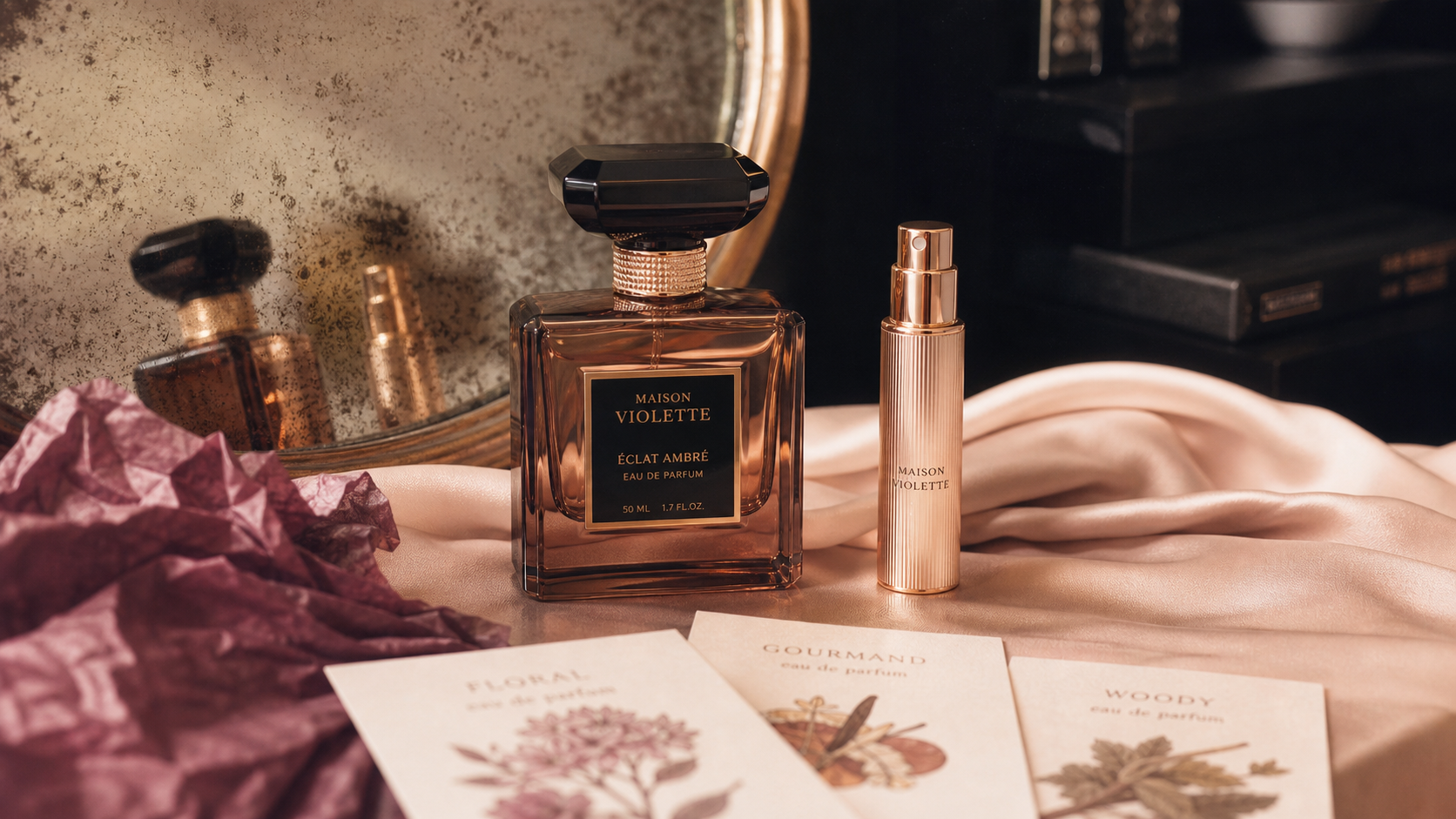 Parfum femme 2025 : flacon rechargeable floral gourmand
