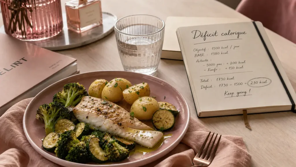 Que faut il manger pour perdre du poids : assiette protéines et légumes riches en fibres
