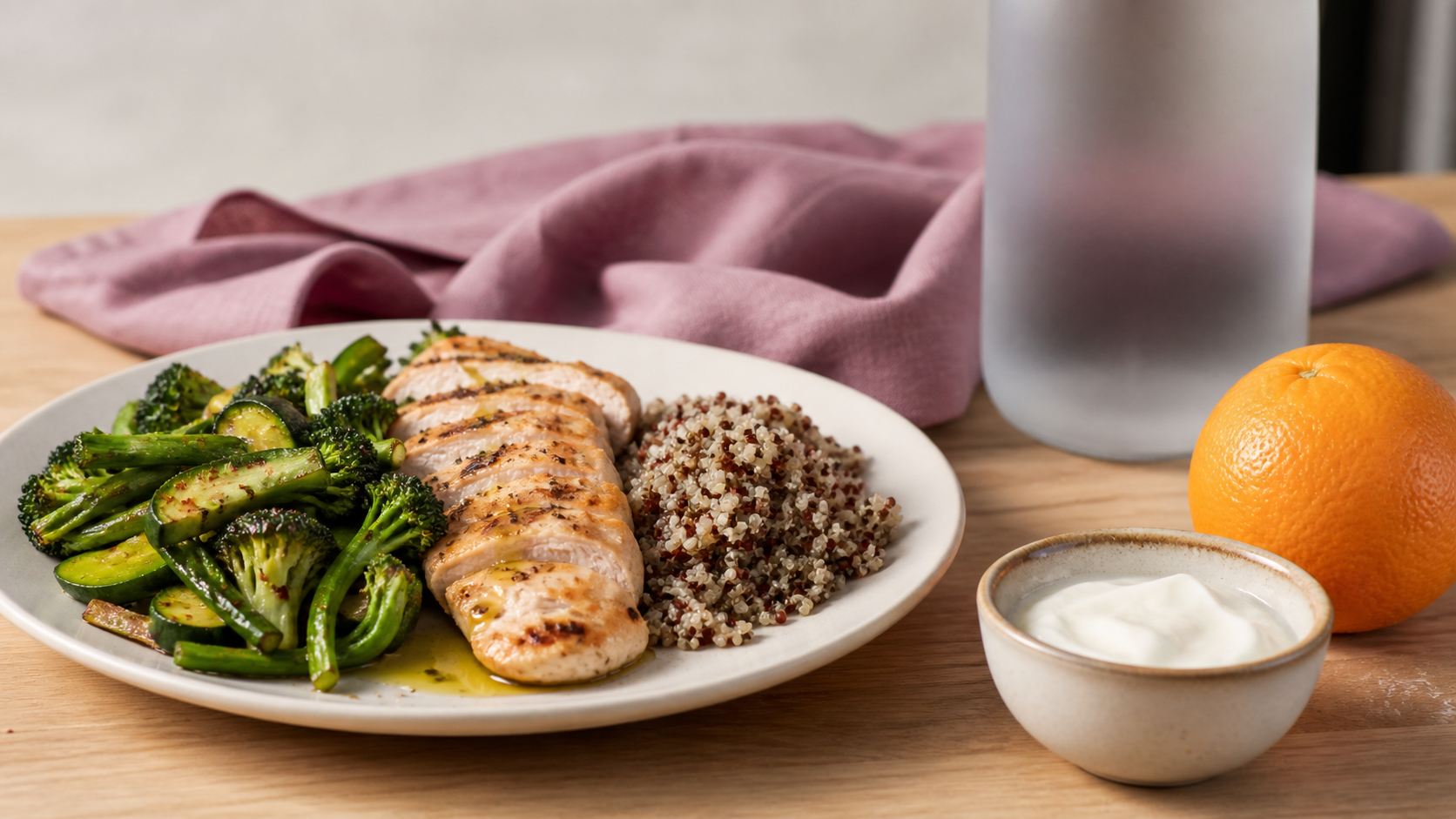 Quoi manger pour maigrir : assiette protéines et fibres, 350 à 700 kcal