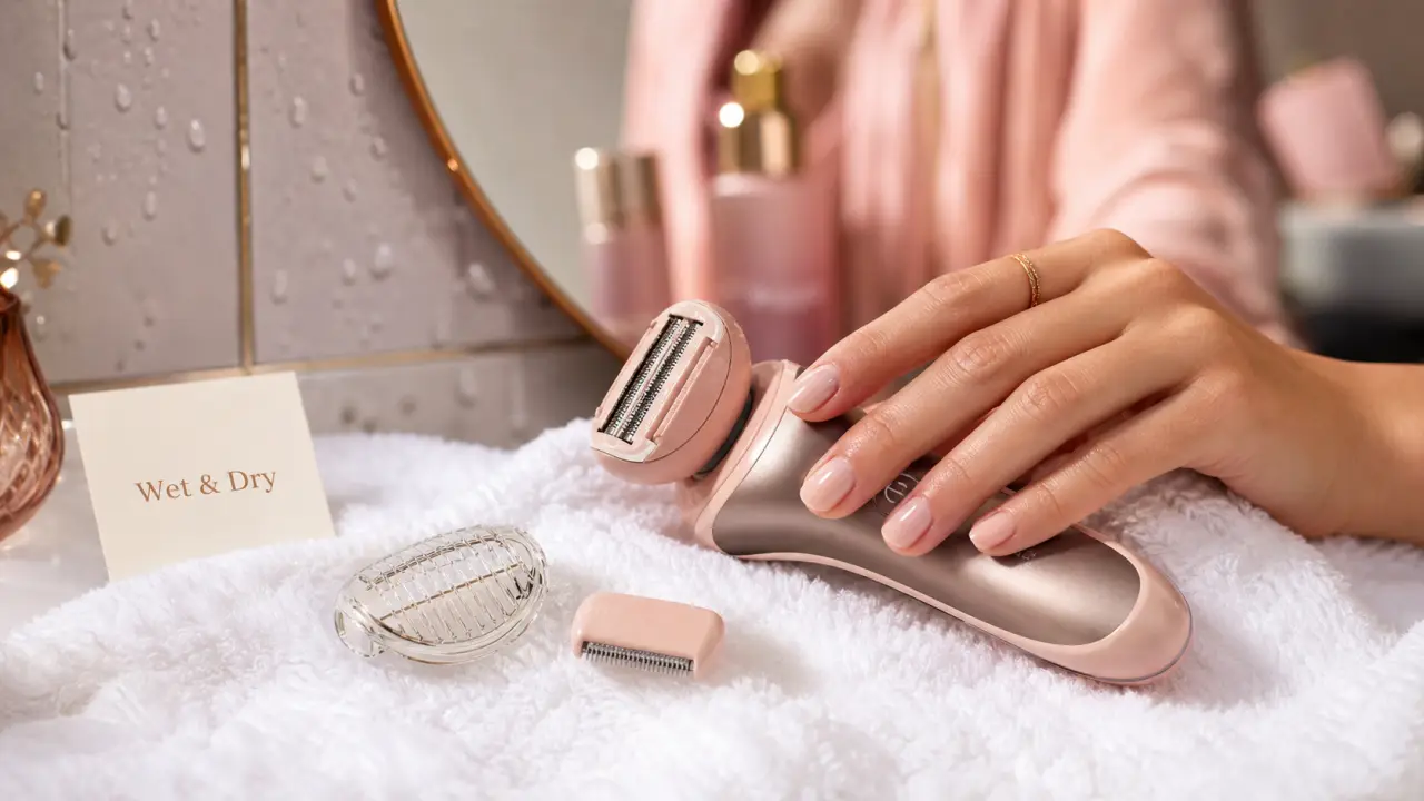 Rasoir électrique pour femme pour bikini et douche Wet & Dry