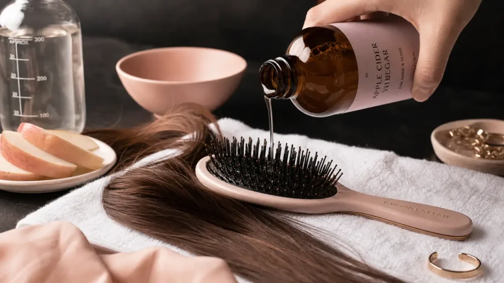 Vinaigre de cidre pour les cheveux : brillance, démêlage et précautions d’usage