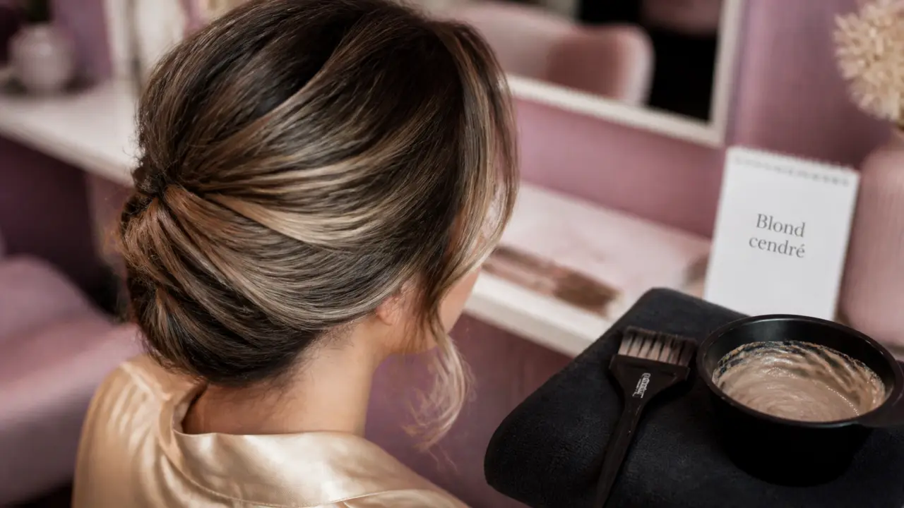 Balayage blond cendré : mèches froides lumineuses sur cheveux