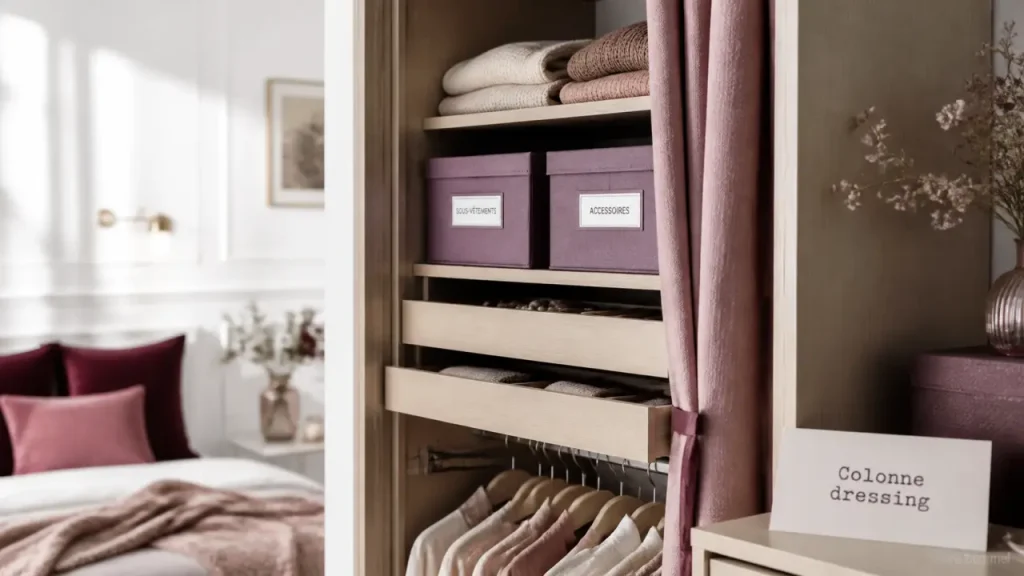 Colonne dressing 40 cm, sous-pente ou penderie : choisir le bon format sans perdre d’espace