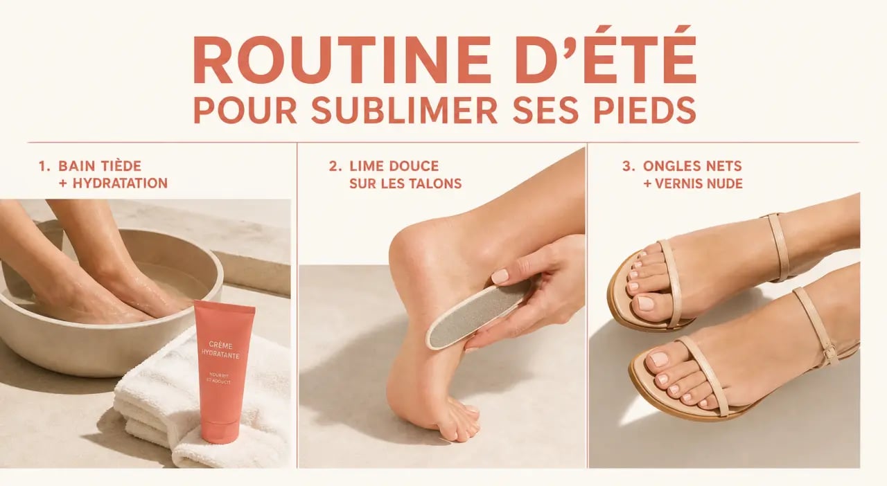 Guide complet pour sublimer ses pieds avec style cet été : routine de soin en trois étapes pour des pieds nets et élégants