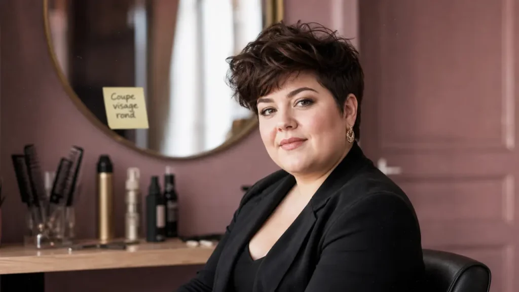 Visage rond et cheveux courts : 9 coupes qui allongent sans durcir les traits