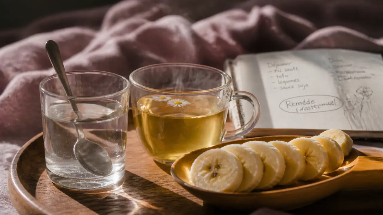 Remontée acide remède naturel le soir : eau au bicarbonate et tisane