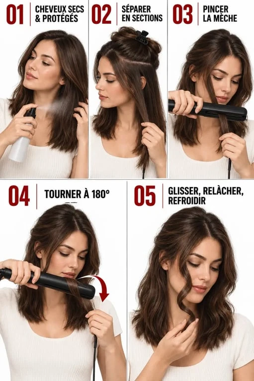 Comment faire des boucles avec un lisseur étape par étape