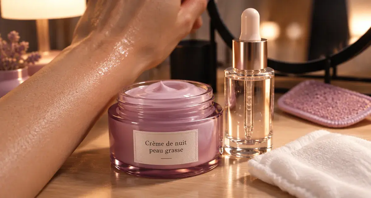 Crème de nuit peau grasse : hydrater sans film gras sur l’oreiller